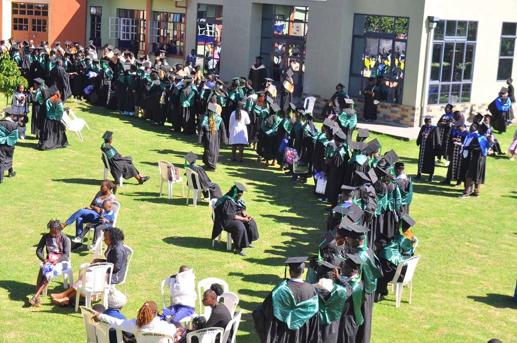 Graduates assembled on the seminary lawn